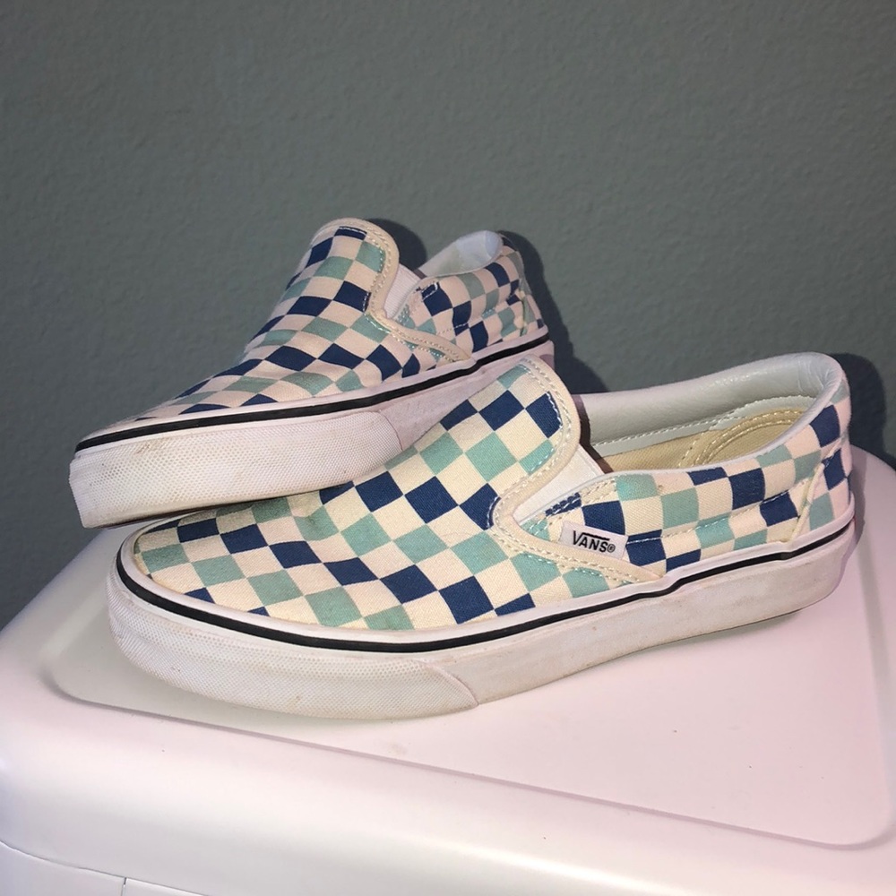 Checkered Slip On Vans